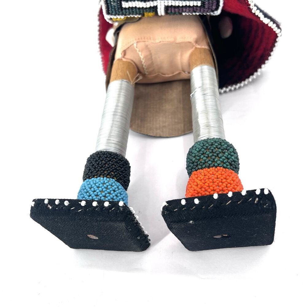 Vintage Ethnic South African - Zulu Ndebele Beaded Ceremonial Doll 16” - Picture 9 of 10